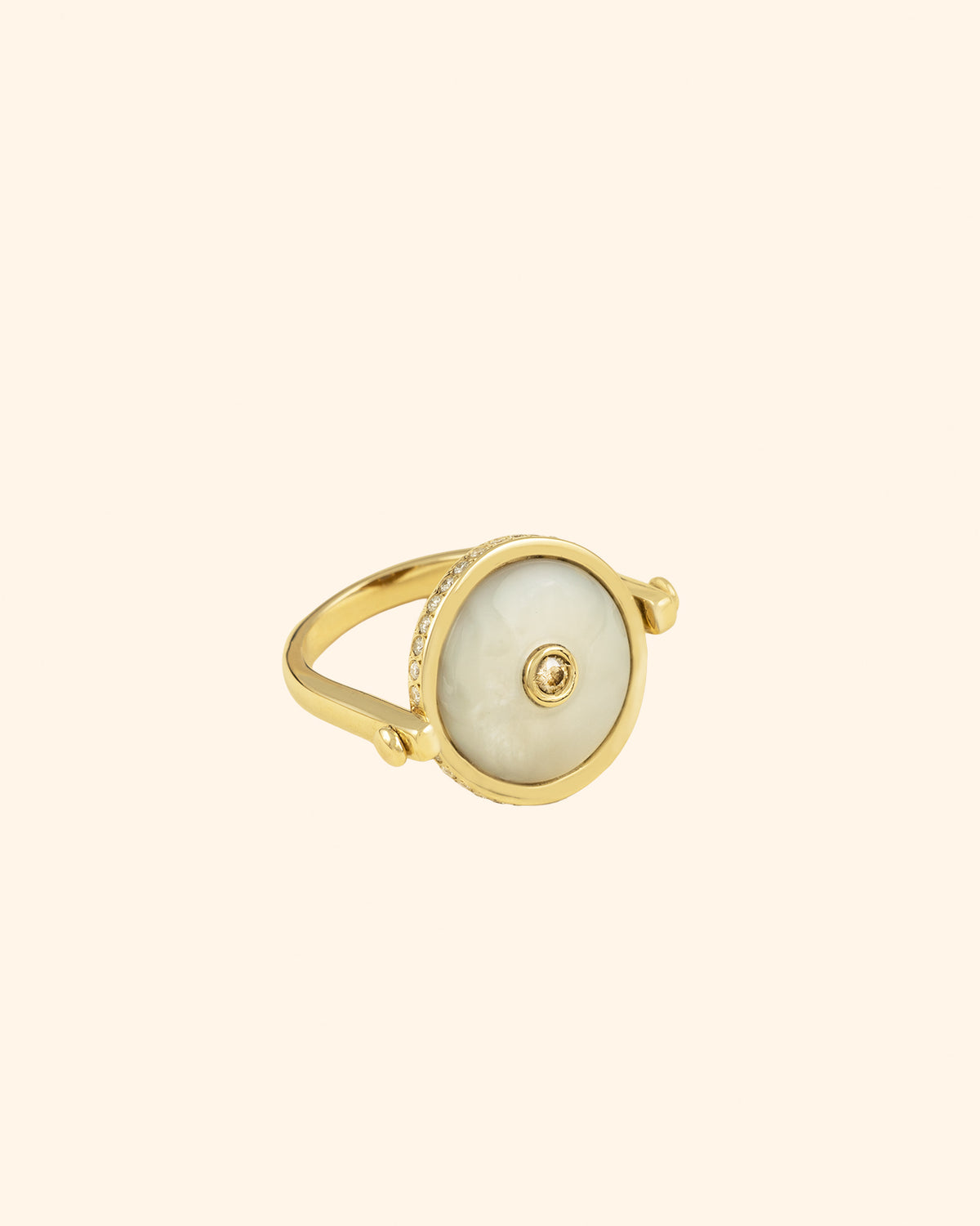Ciambella Brillante Ring (Madreperla+Occhio di tigre)