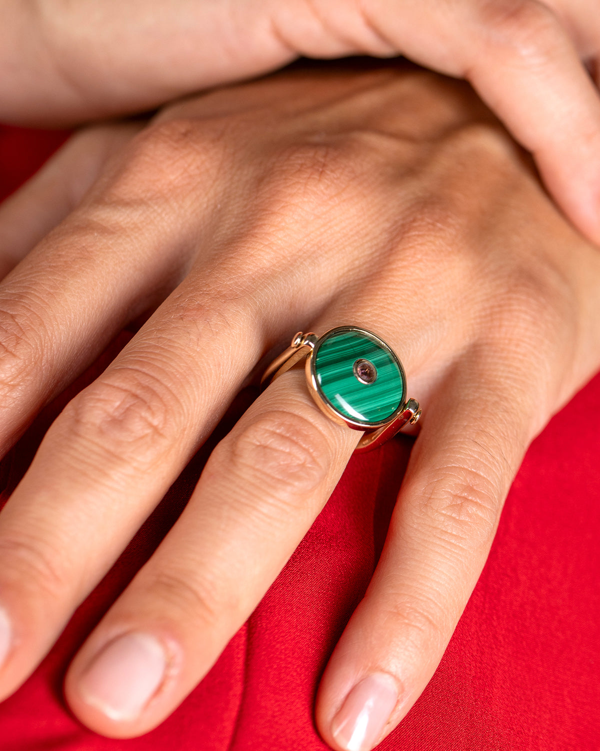 Ciambella Ring (Malachite+Occhio di Tigre)