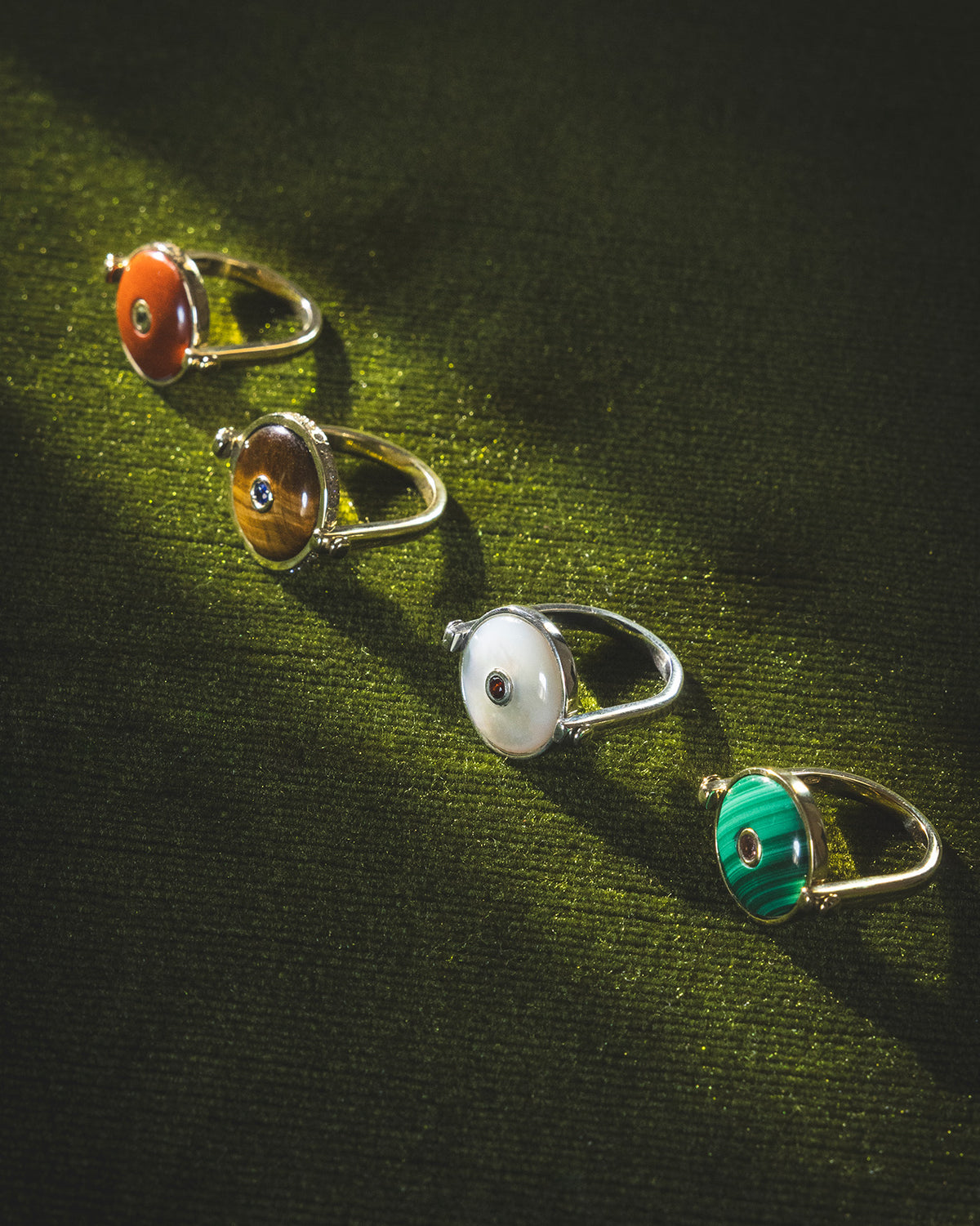 Ciambella Ring (Lapis+Malachite)