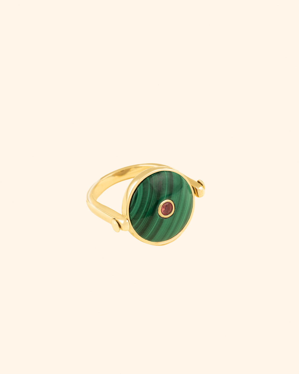Ciambella Ring (Malachite+Occhio di Tigre)