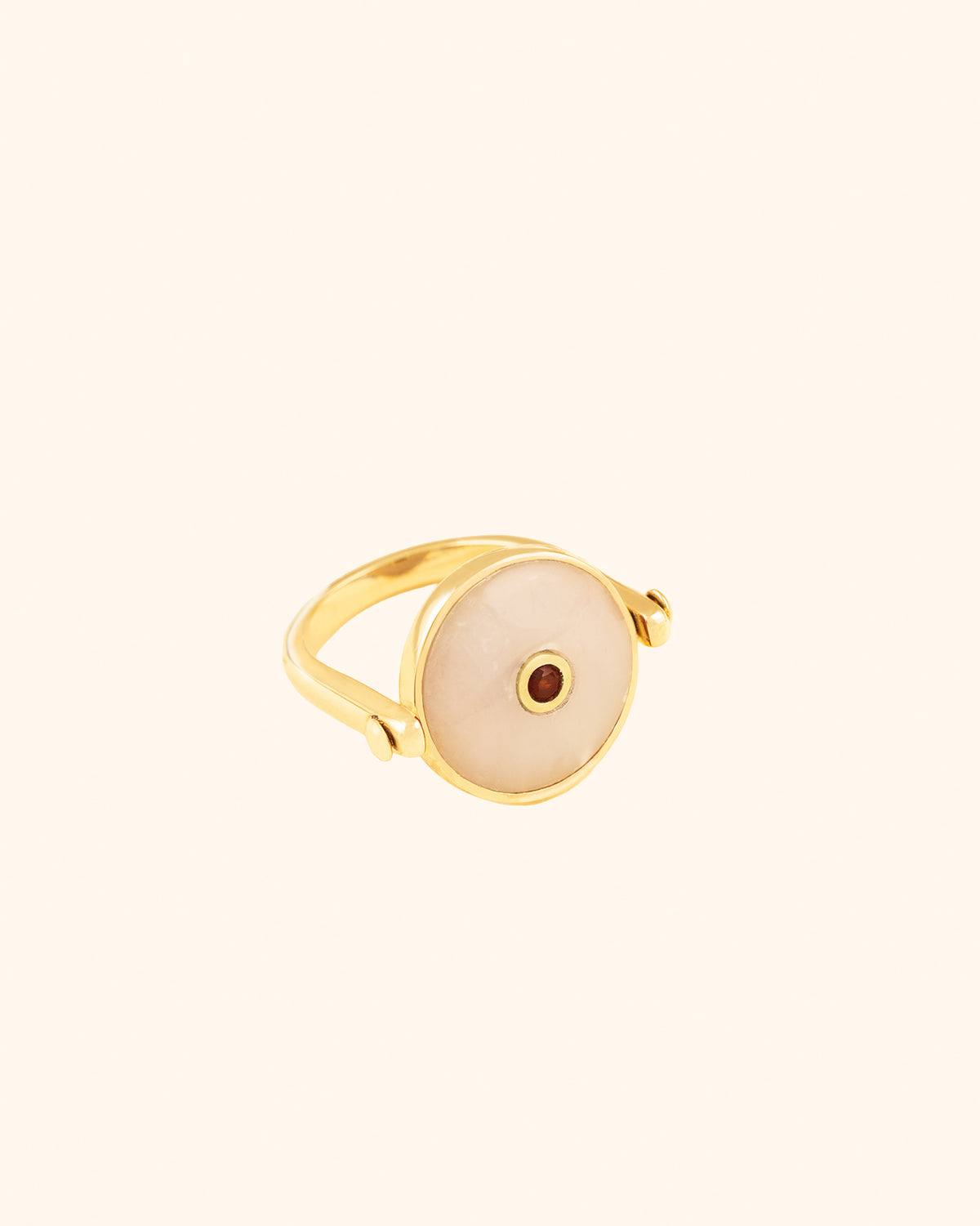 Ciambella Ring (Opale Rosa + Occhio di Tigre)