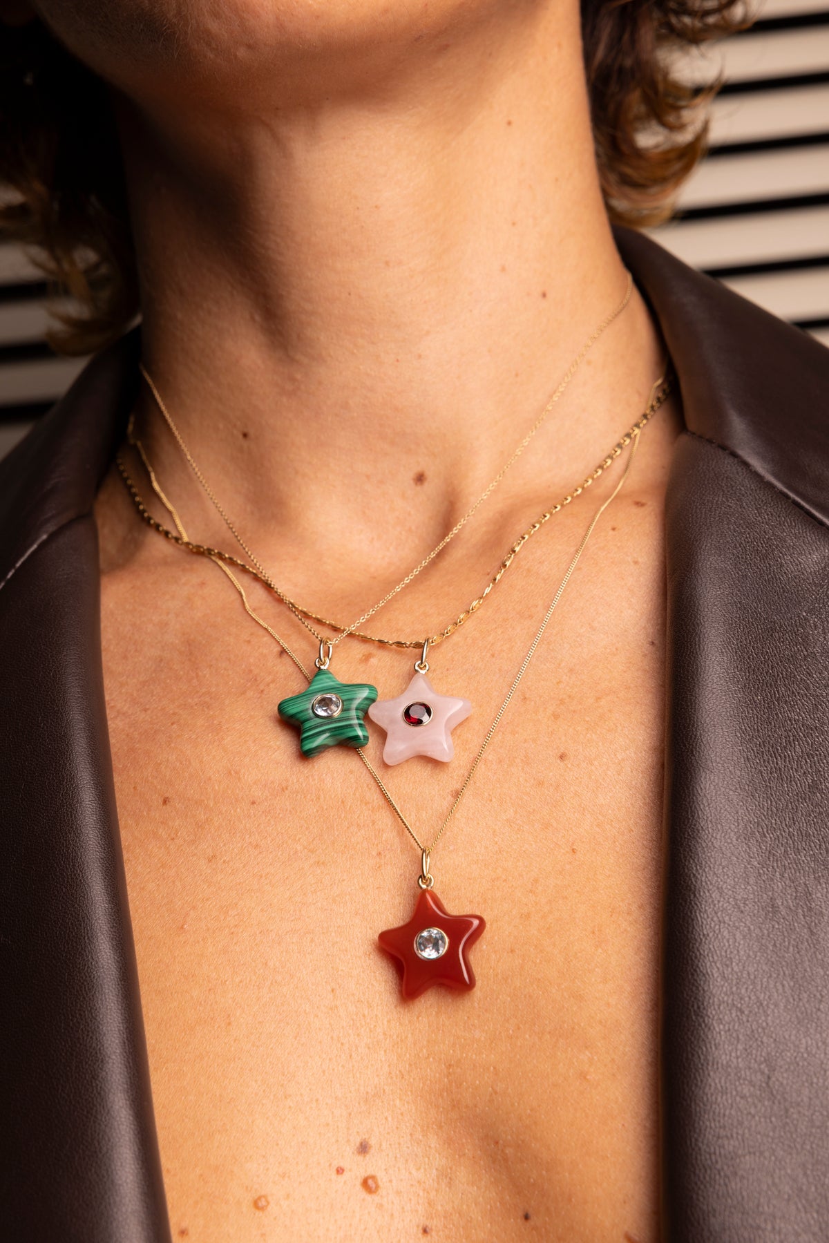 Stelline Corniola & Topazio Charm